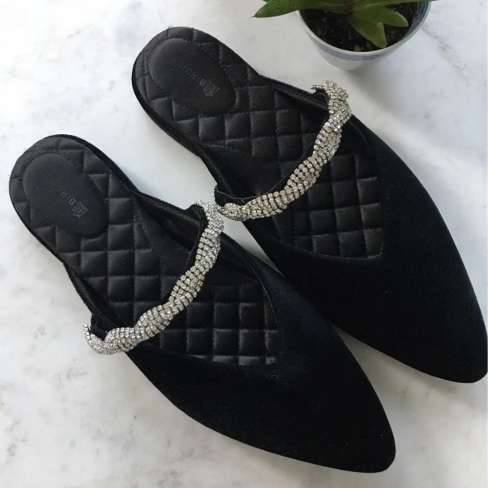 Birdies Swan black crystal bracelet shoe
